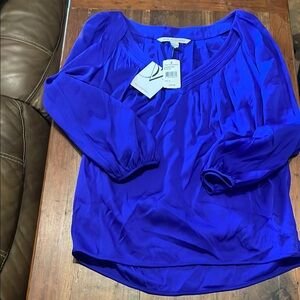Diane Von Furstenberg Royal Blue Blouse
